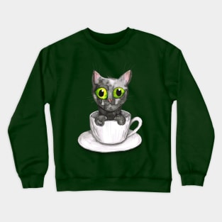 Coffee cat Crewneck Sweatshirt